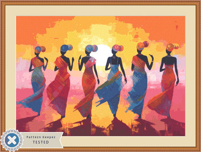 African Women in Color counted cross stitch pattern by Eder Jose Rosa