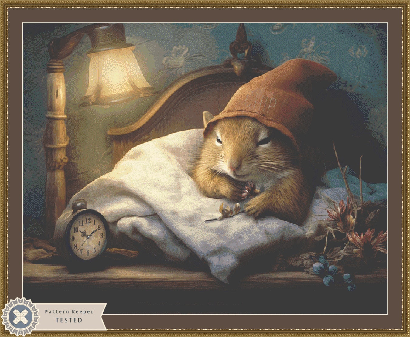 Chip Bed (Max Size) cross stitch pattern by Tammy L. Gross