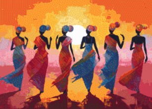 African Women in Color (Small) counted cross stitch pattern by Eder Jose Rosa