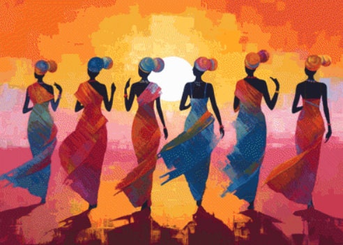 African Women in Color (Max Color) cross stitch pattern by Eder Jose Rosa