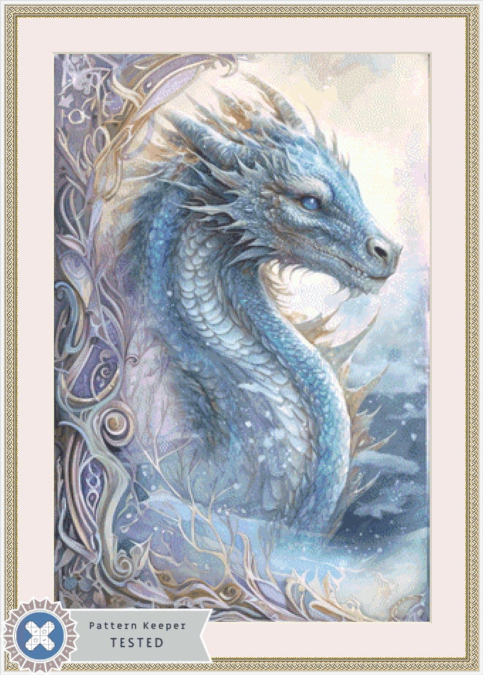 Winter Dragon 1 cross stitch pattern by LianaScrap