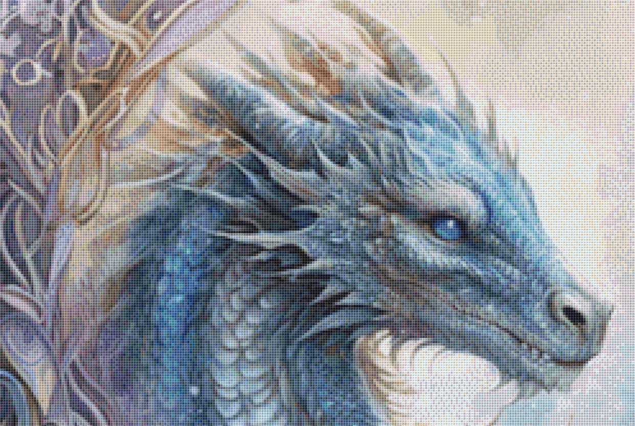 Winter Dragon 1 cross stitch pattern by LianaScrap