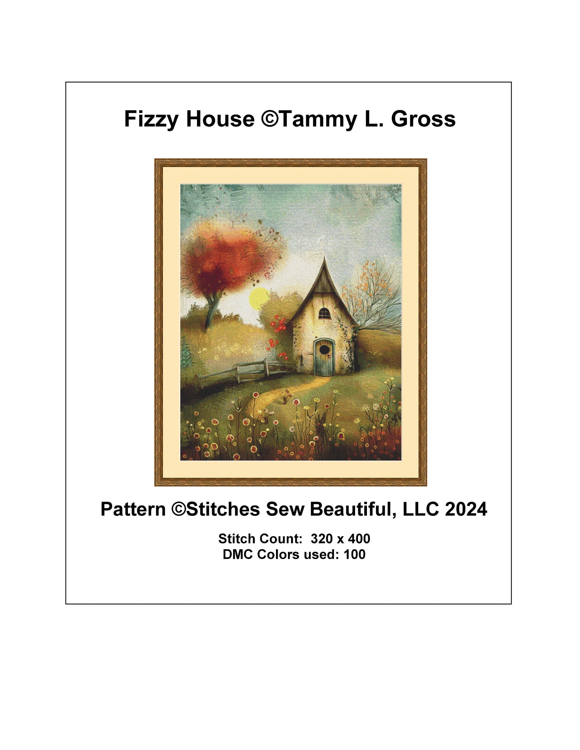 Fizzy House cross stitch pattern by Tammy L. Gross