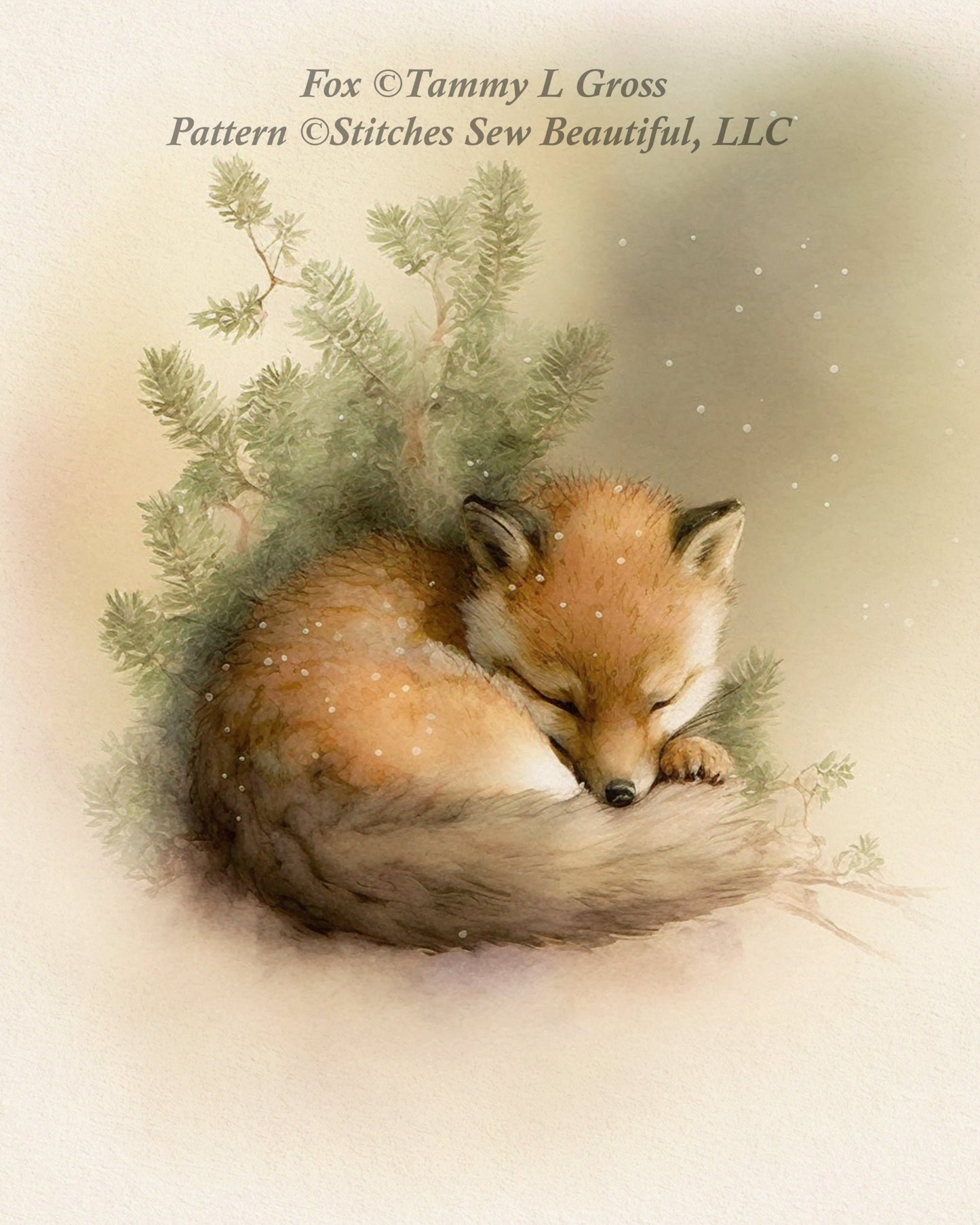 Fox cross stitch pattern by Tammy L. Gross