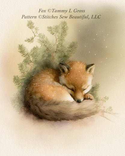 Fox cross stitch pattern by Tammy L. Gross