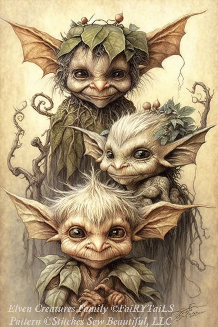 Elven Creatures Family cross stitch pattern by FaiRYTaiLS