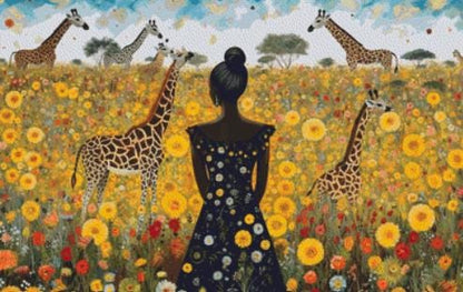 Woman in a Field of Flowers 14 cross stitch pattern by Eder Jose Rosa