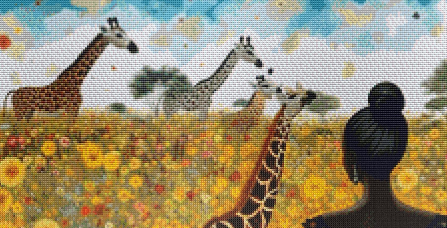 Woman in a Field of Flowers 14 cross stitch pattern by Eder Jose Rosa