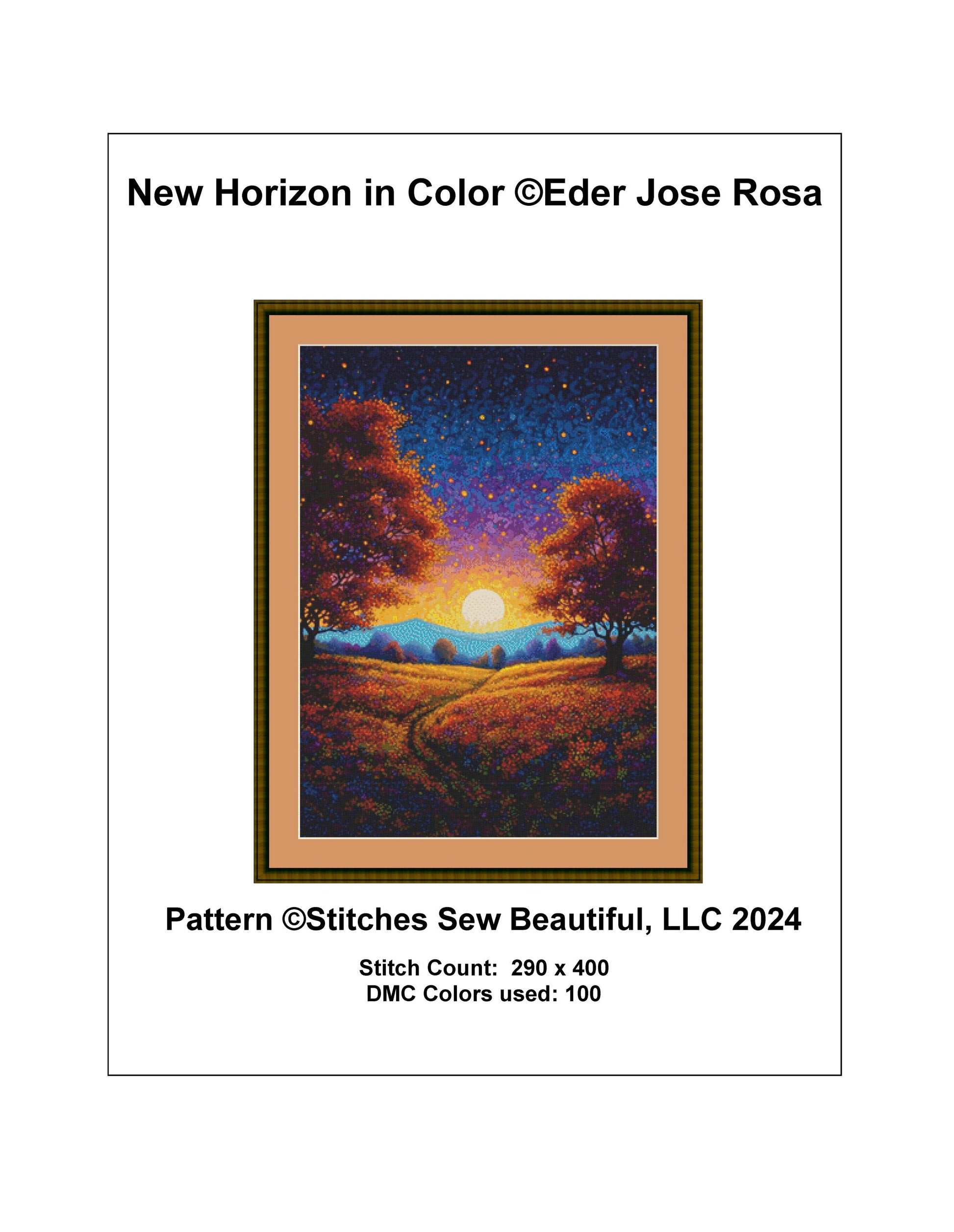 New Horizon in Color cross stitch pattern by Eder Jose Rosa