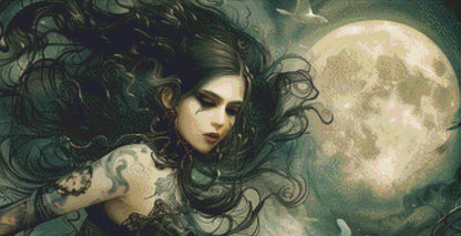Witch of Night (Max Size) cross stitch pattern by The Art Revivalist