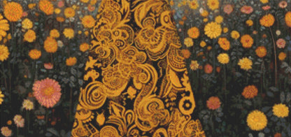 Woman in a Field of Flowers 12 cross stitch pattern by Eder Jose Rosa