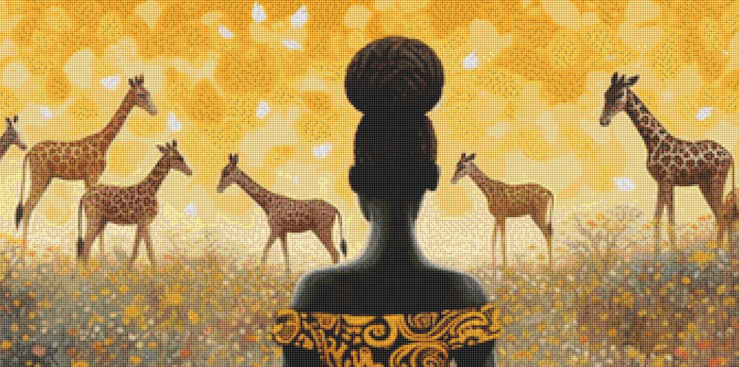 Woman in a Field of Flowers 12 cross stitch pattern by Eder Jose Rosa