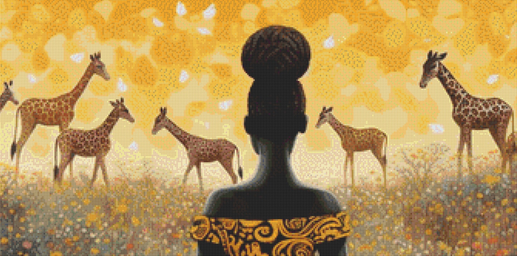 Woman in a Field of Flowers 12 cross stitch pattern by Eder Jose Rosa