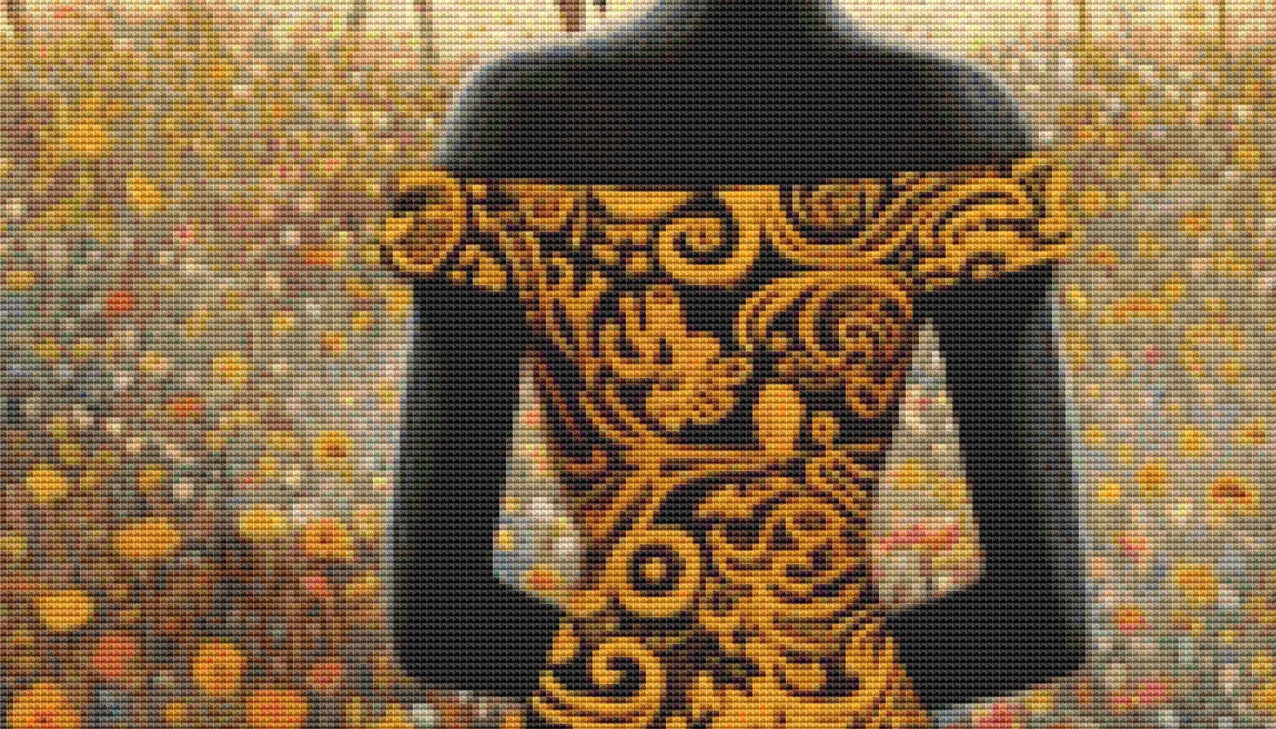 Woman in a Field of Flowers 12 cross stitch pattern by Eder Jose Rosa