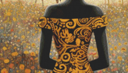Woman in a Field of Flowers 12 cross stitch pattern by Eder Jose Rosa