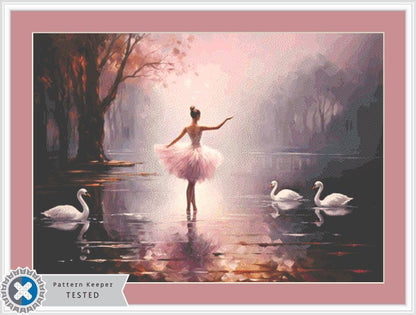 Pink Dancer Ballet counted cross stitch pattern by Eder Jose Rosa