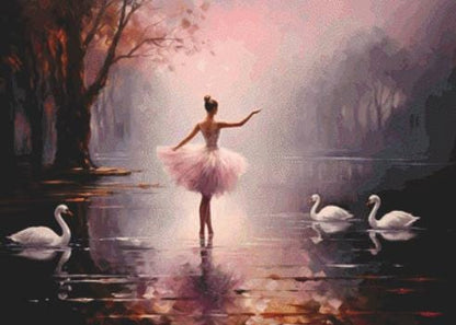 Pink Dancer Ballet counted cross stitch pattern by Eder Jose Rosa