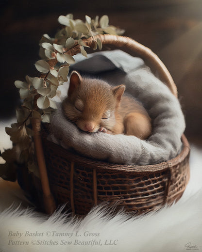 Baby Basket cross stitch pattern by Tammy L. Gross