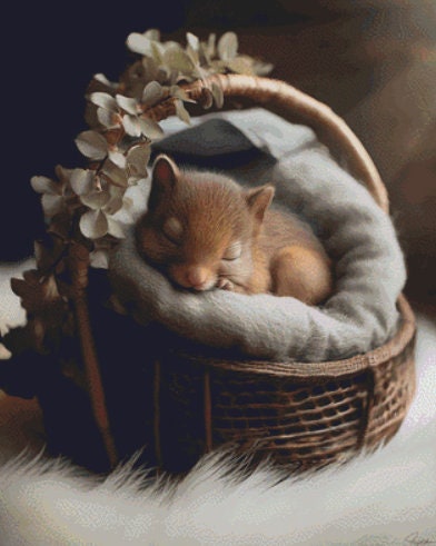 Baby Basket cross stitch pattern by Tammy L. Gross