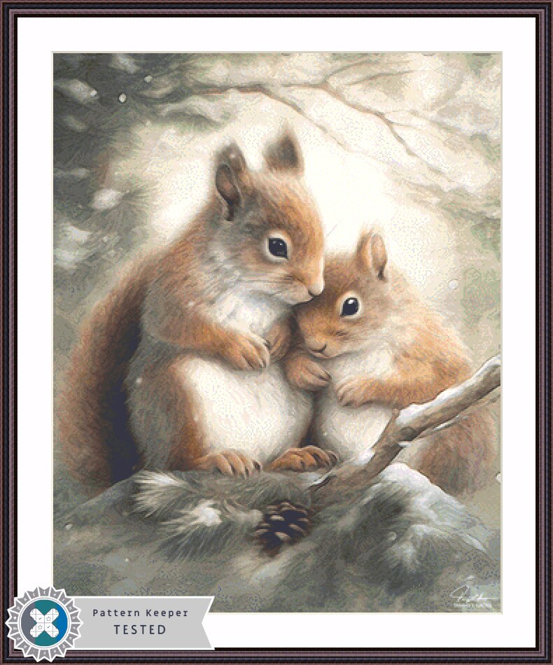 Cuddle cross stitch pattern by Tammy L. Gross