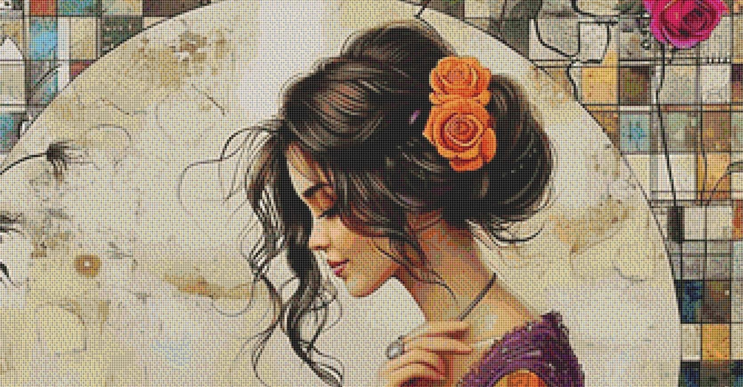 Her Happy Place counted cross stitch pattern by Eder Jose Rosa