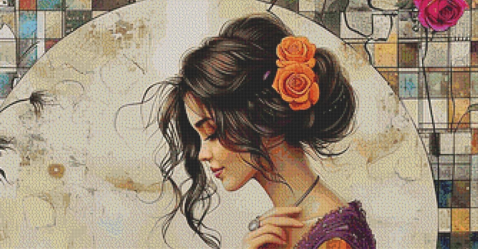 Her Happy Place counted cross stitch pattern by Eder Jose Rosa