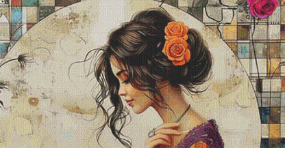 Her Happy Place counted cross stitch pattern by Eder Jose Rosa