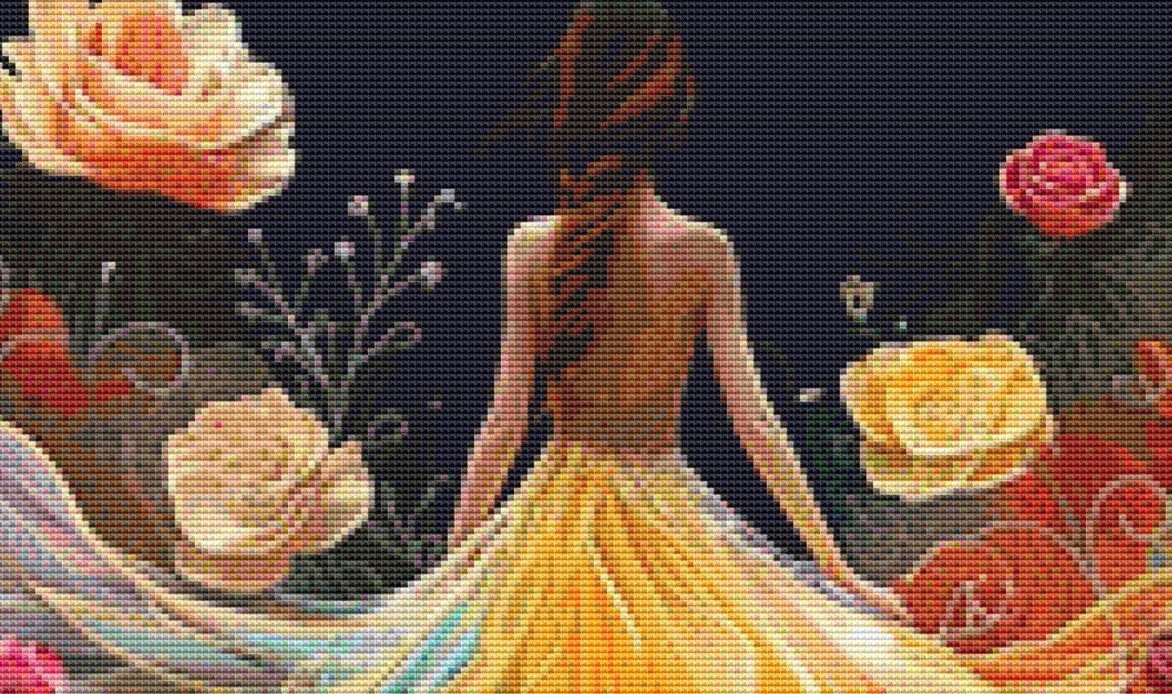 Floral Elegance counted cross stitch pattern by Eder Jose Rosa