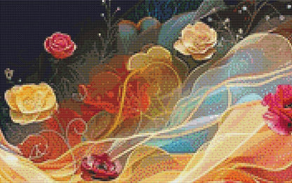 Floral Elegance counted cross stitch pattern by Eder Jose Rosa