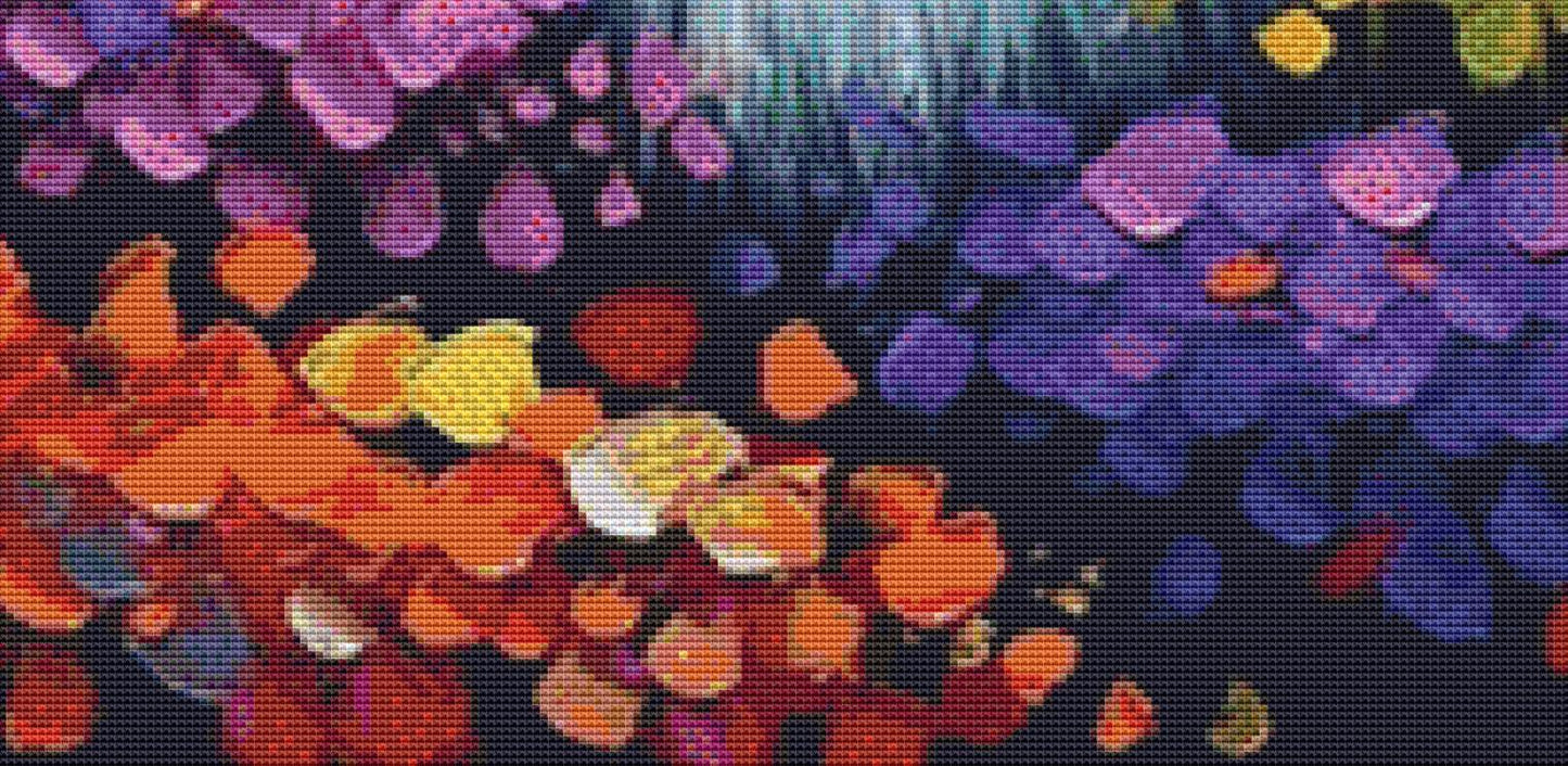 Dog in a Field of Flowers counted cross stitch pattern by Eder Jose Rosa