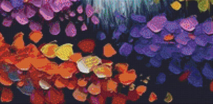 Dog in a Field of Flowers counted cross stitch pattern by Eder Jose Rosa
