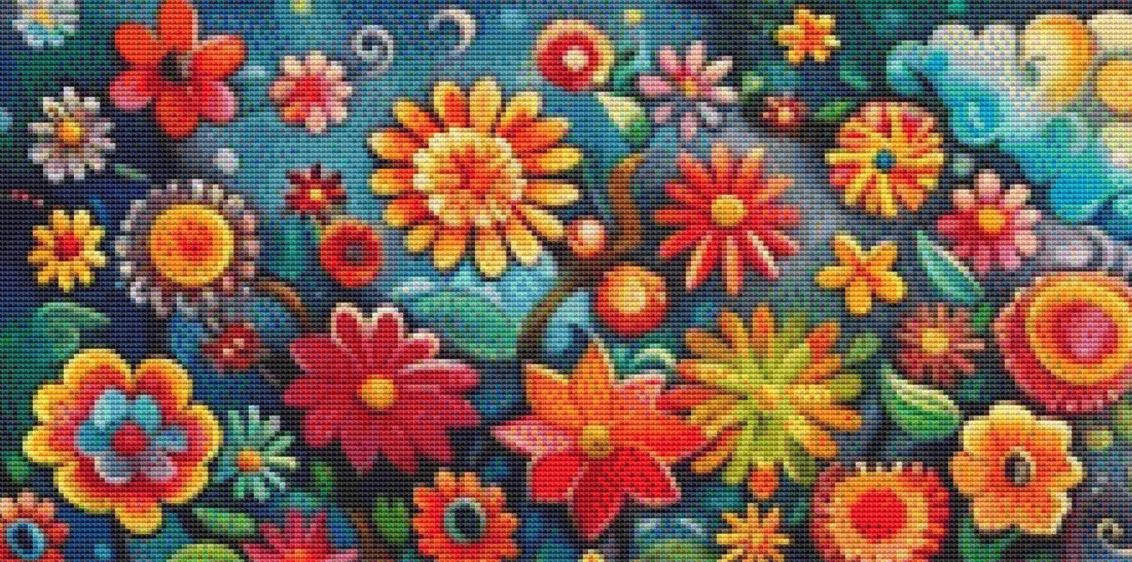 Sailing Beneath the Solar Eclipse (Max Color) counted cross stitch pattern by Eder Jose Rosa