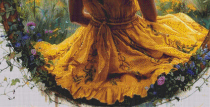 Serene Woman with Elephant (Max Color) cross stitch pattern by Eder Jose Rosa