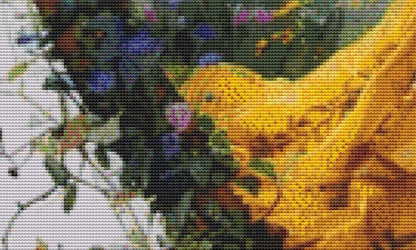 Serene Woman with Elephant cross stitch pattern by Eder Jose Rosa