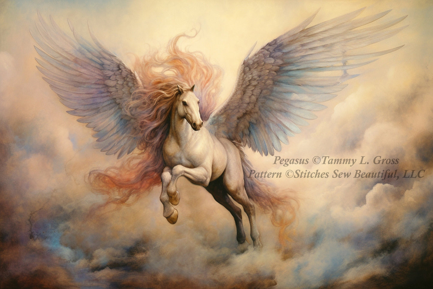 Pegasus cross stitch pattern by Tammy L. Gross