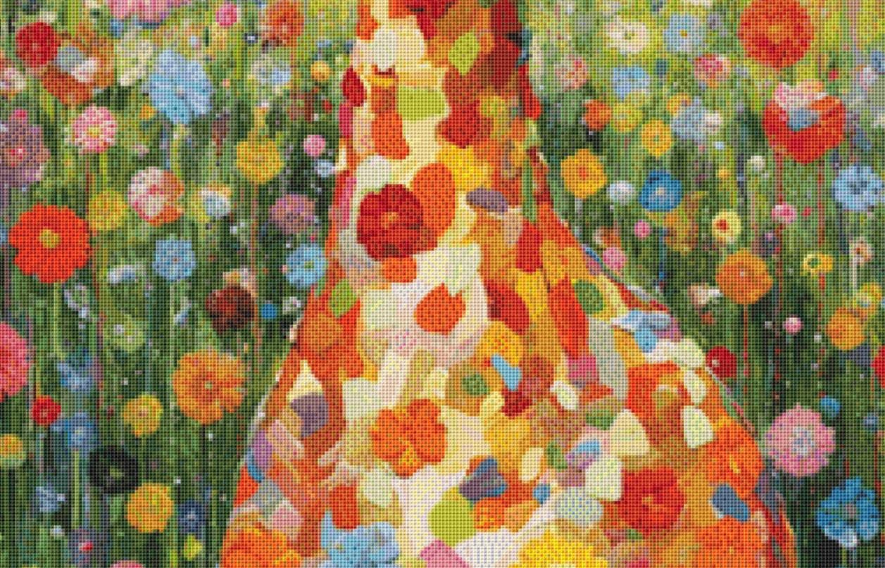 Flowers and Giraffe counted cross stitch pattern by Eder Jose Rosa