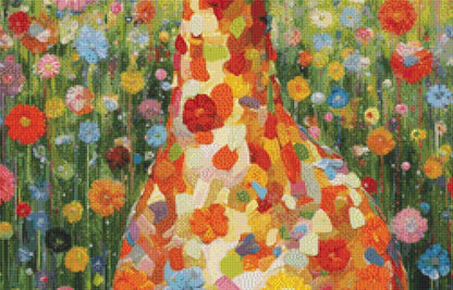 Flowers and Giraffe counted cross stitch pattern by Eder Jose Rosa