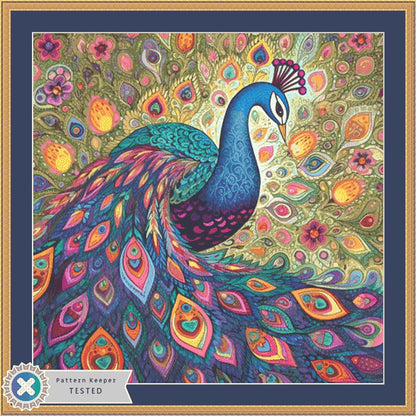 Peacock counted cross stitch pattern by Eder Jose Rosa