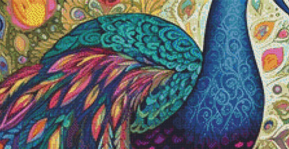 Peacock counted cross stitch pattern by Eder Jose Rosa