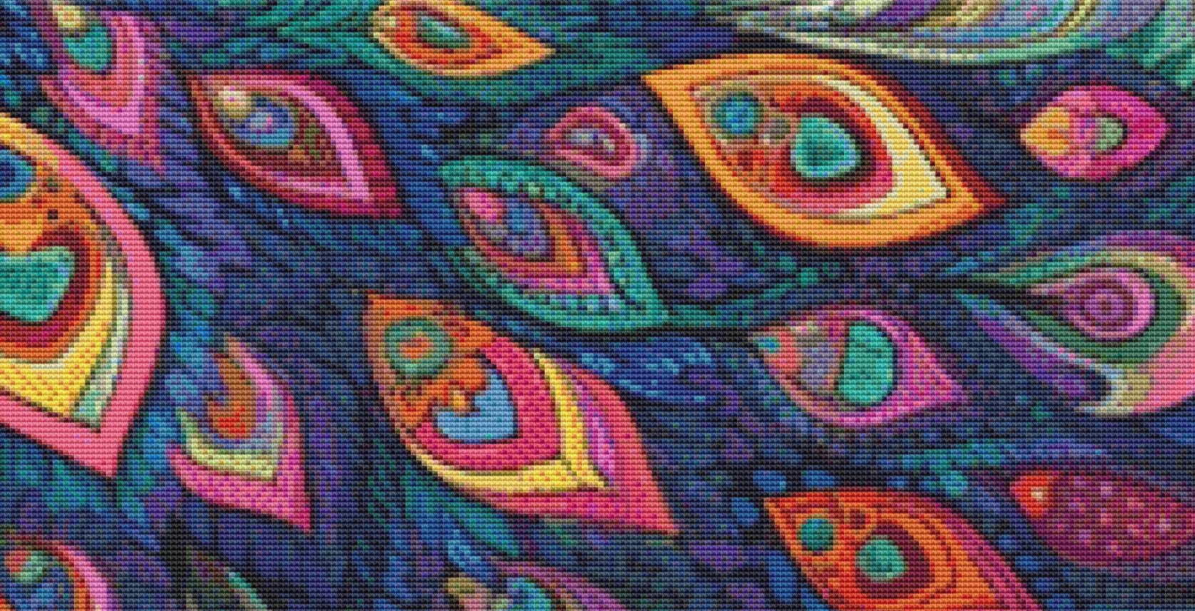 Peacock counted cross stitch pattern by Eder Jose Rosa