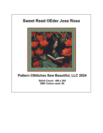 Sweet Read counted cross stitch pattern by Eder Jose Rosa