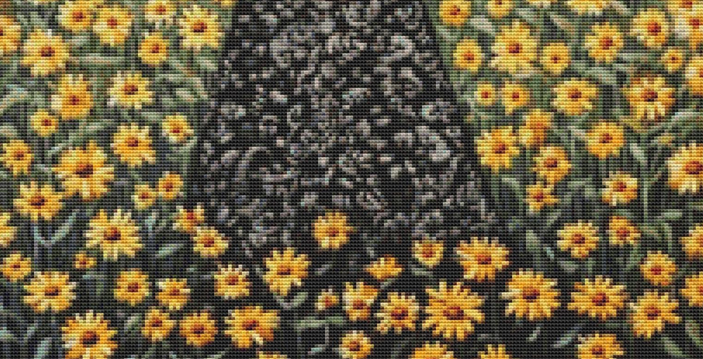Woman in a Field of Flowers 13 (Small) counted cross stitch pattern by Eder Jose Rosa