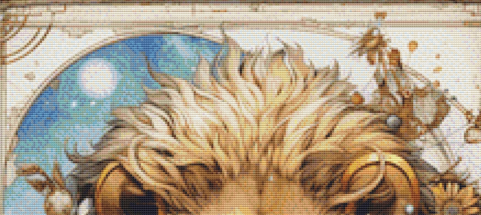 Zodiac - Leo counted cross stitch pattern by Sharm Studio