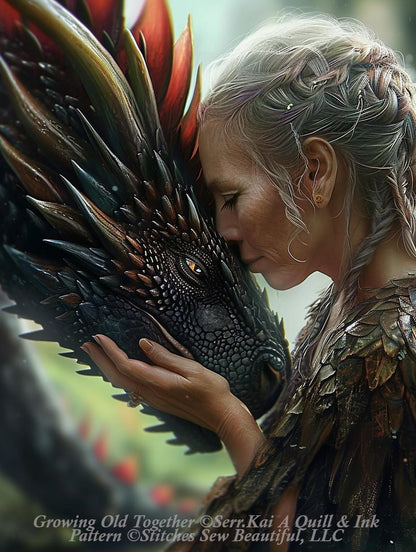 Growing Old Together (Max Color) counted cross stitch pattern by Serr.Kai A Quill & Ink