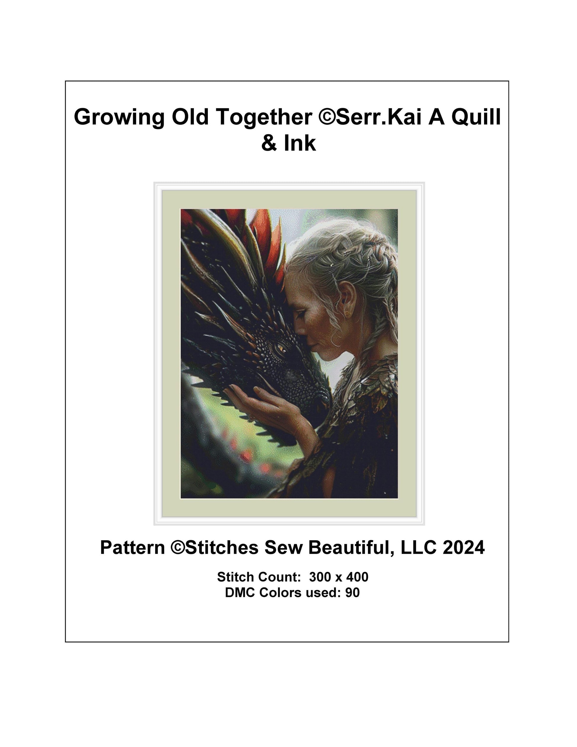 Growing Old Together counted cross stitch pattern by Serr.Kai A Quill & Ink