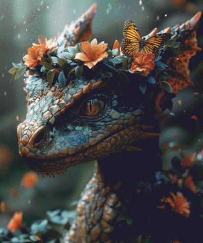 A Crown of Flowers (Max Color) counted cross stitch pattern by Serr.Kai A Quill & Ink