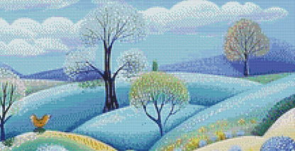 Father and Son Stroll (Max Color) cross stitch pattern by The Art Revivalist