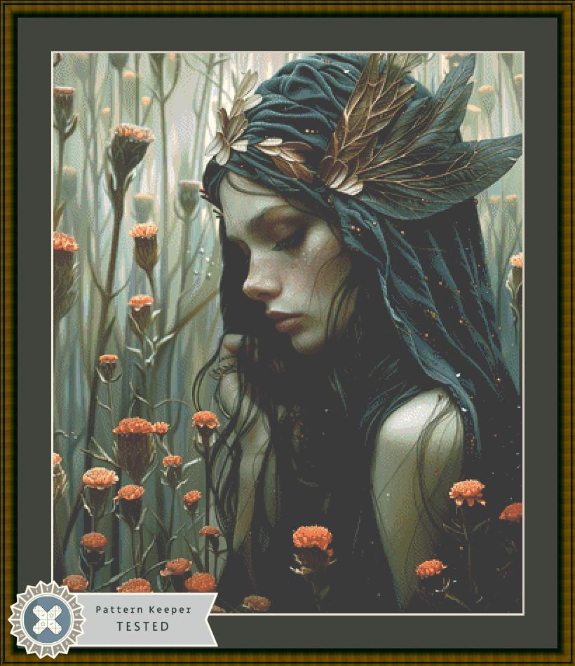 Fairy of the Dark counted cross stitch pattern by Serr.Kai A Quill & Ink