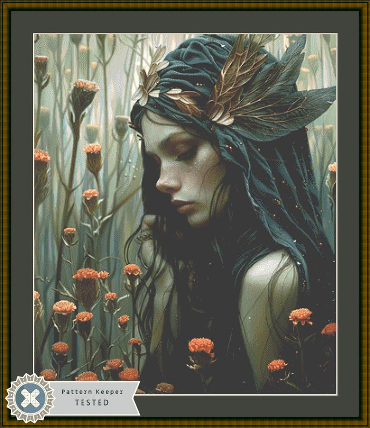 Fairy of the Dark counted cross stitch pattern by Serr.Kai A Quill & Ink