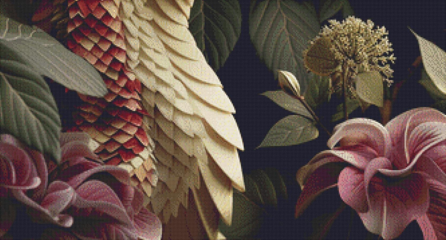 Vanilla Blossom Dragon counted cross stitch pattern by Serr.Kai A Quill & Ink